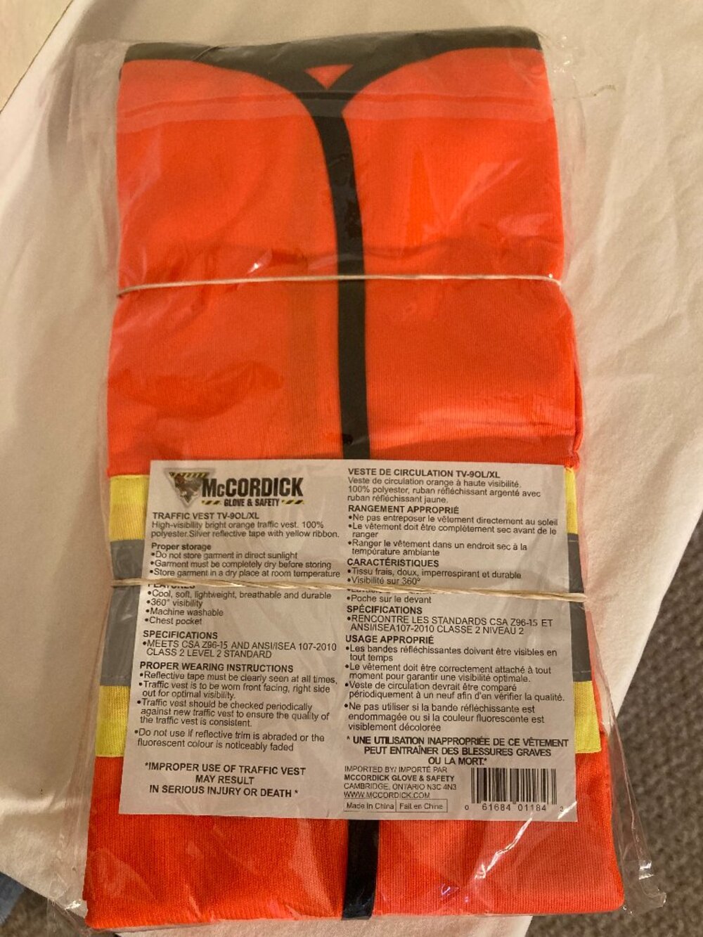 McCordick L-XL Orange Safety Vest